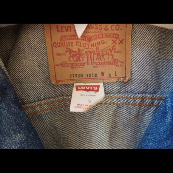 1980s Vintage Levi Jean Trucker Jacket Size Small - Picture 3 of 5